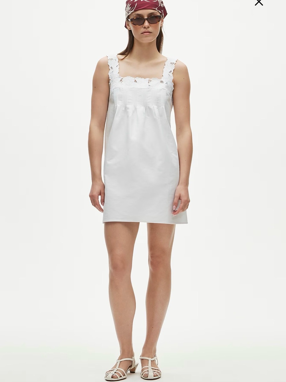 Ondine mini dress in double cotton poplin